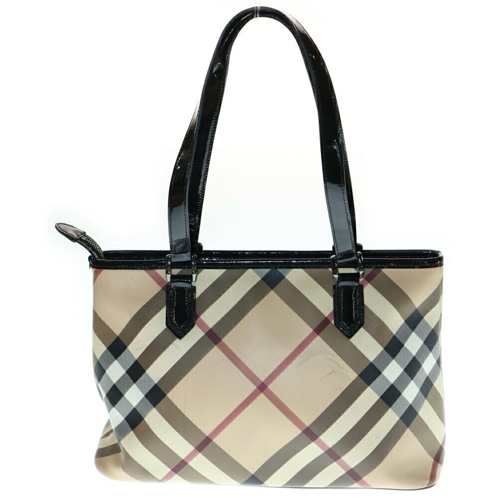 Burberry Nova Check Tote Bag Beige Tan Black - Picture 2 of 6